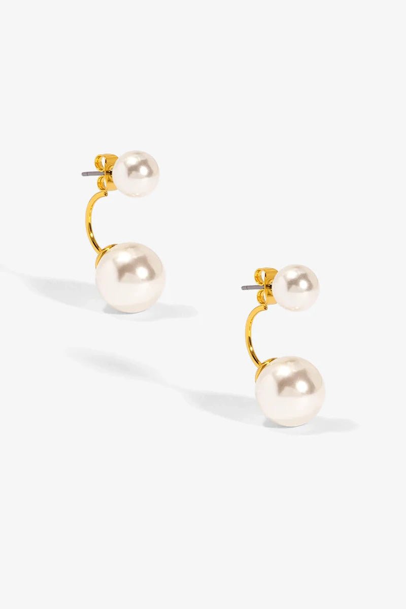 Pearl Ear Jacket Earring - Lush Lemon - Women's Accessories - VIOROO - 77653741077181