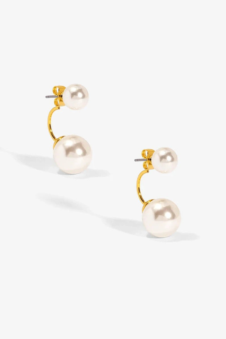 Pearl Ear Jacket Earring - Lush Lemon - Women's Accessories - VIOROO - 77653741077181