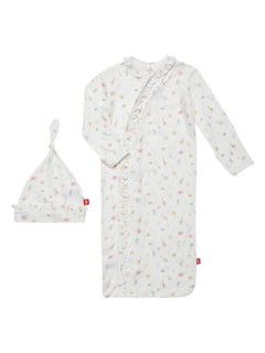 Pink Little Bitty Pretty One Modal Magnetic Gown + Hat Set - Lush Lemon - Children&