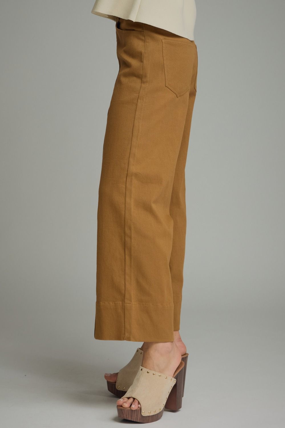 Pintuck Wide Leg Pants - Lush Lemon - Women's Clothing - Entro - 90671221000509