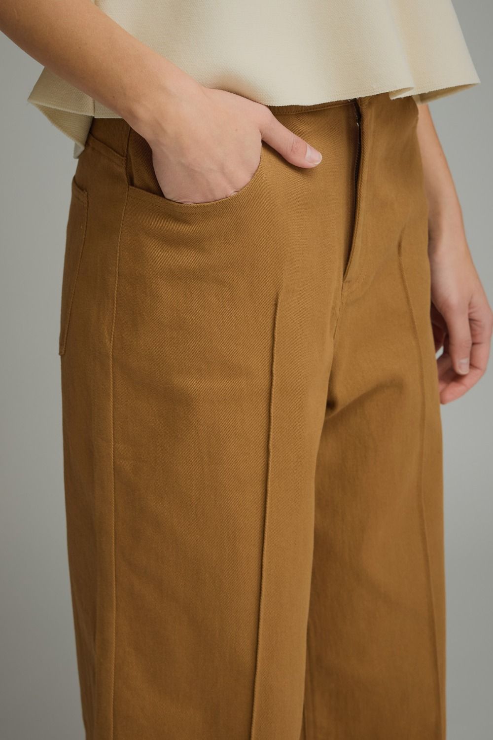 Pintuck Wide Leg Pants - Lush Lemon - Women's Clothing - Entro - 90671221000509