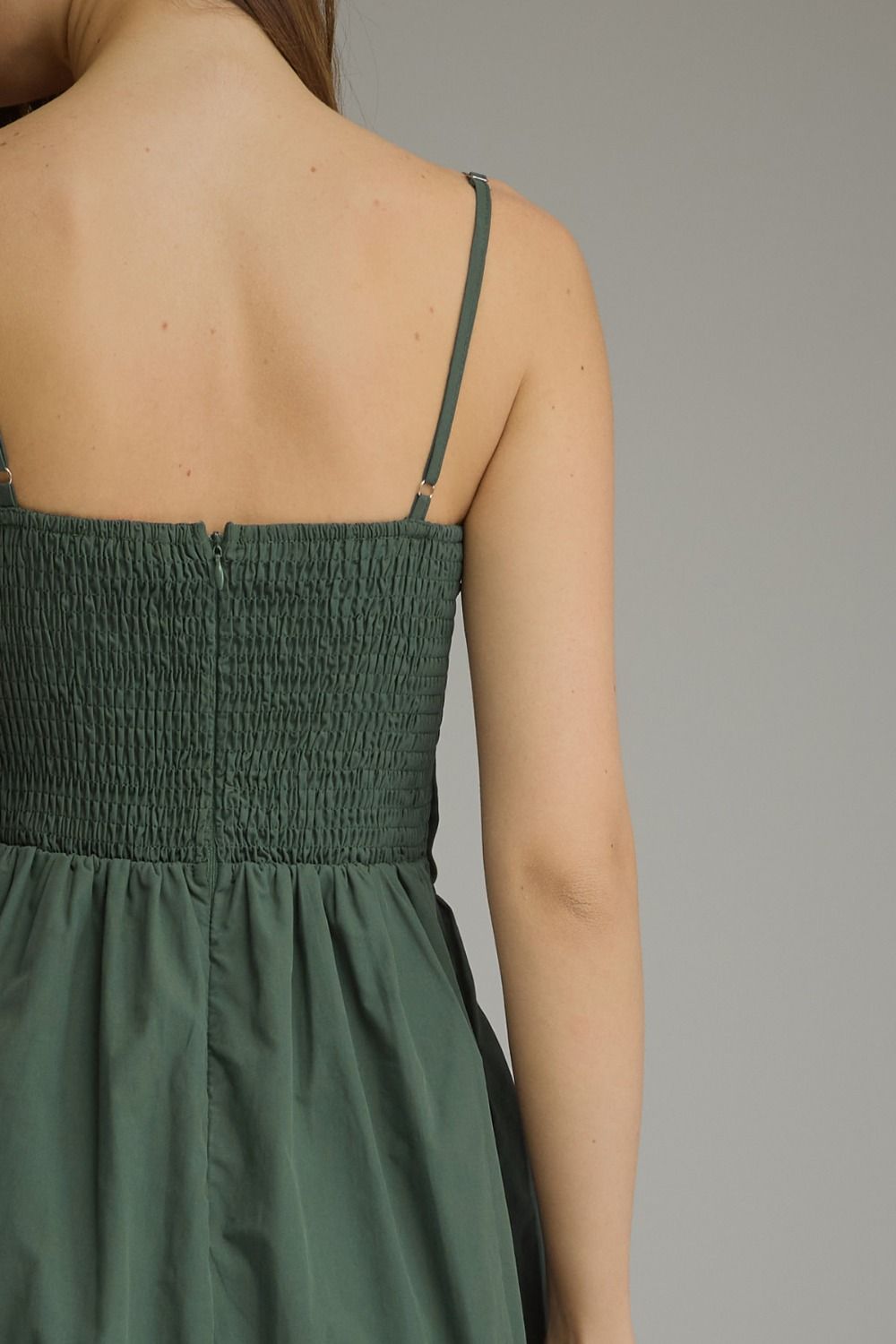 Pleated Cotton Midi Dress - Lush Lemon - Women&