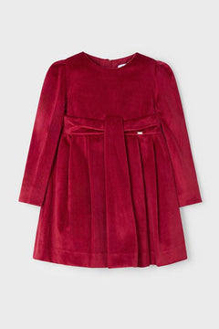 Pleated Velvet Dress - Lush Lemon - Children&