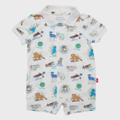 Polo Romper Dog Days - Lush Lemon - Children&