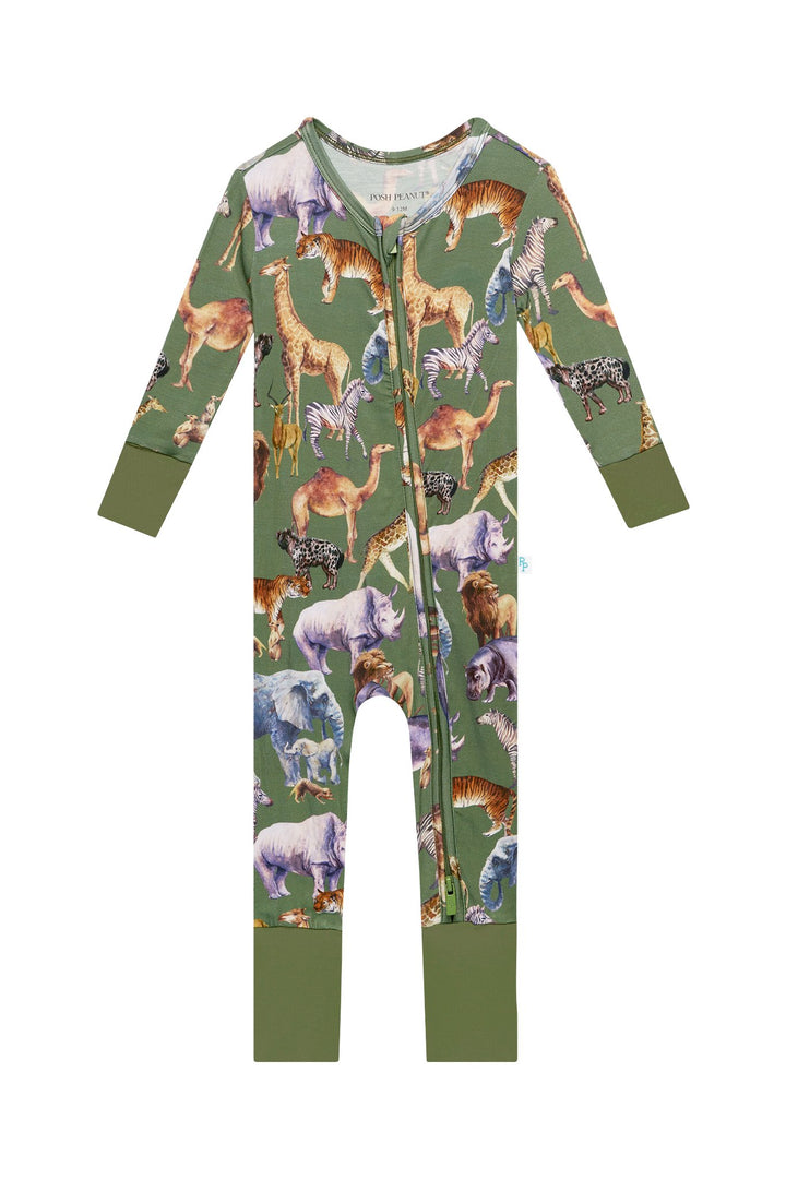 Posh Safari Convertible Footie - Lush Lemon - Children's Clothing - Posh Peanut - 196137339462