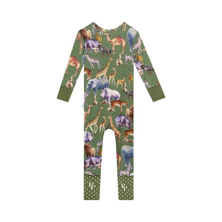 Posh Safari Convertible Footie - Lush Lemon - Children's Clothing - Posh Peanut - 196137339462