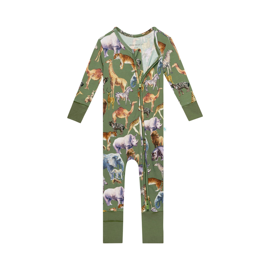 Posh Safari Convertible Footie - Lush Lemon - Children's Clothing - Posh Peanut - 196137339462