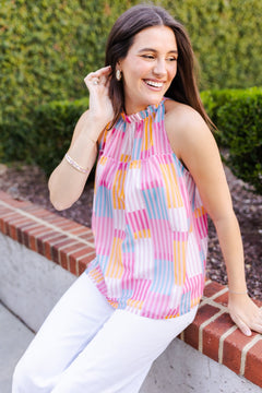 Presley Halter Neck Blouse - Lush Lemon - Women&