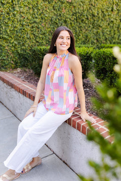 Presley Halter Neck Blouse - Lush Lemon - Women&