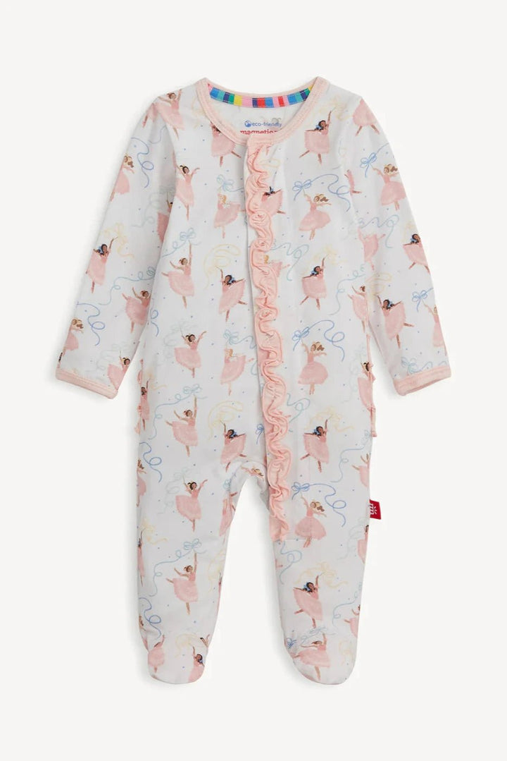 Pretty Plies Modal Magnetic Footie - Lush Lemon - Children's Clothing - Magnetic Me - 840405265389