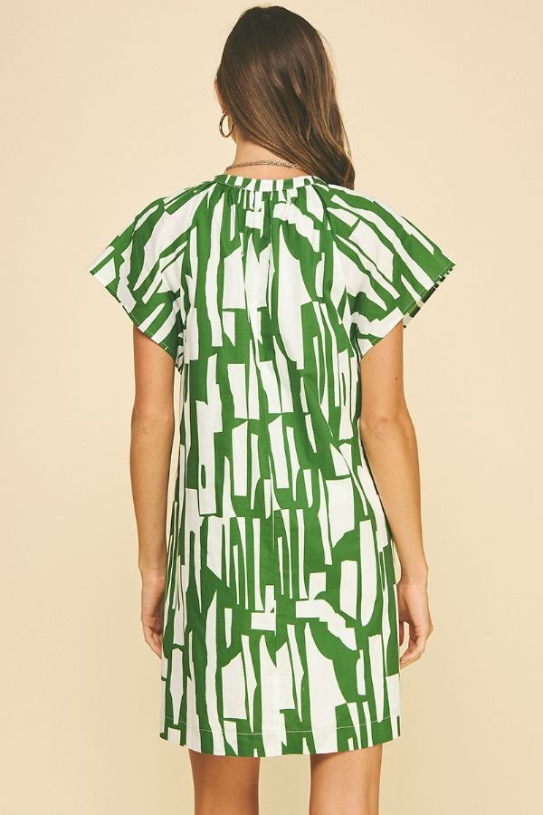 Print Mini Tunic Dress - Lush Lemon - Women's Clothing - Pinch - 20202211024701