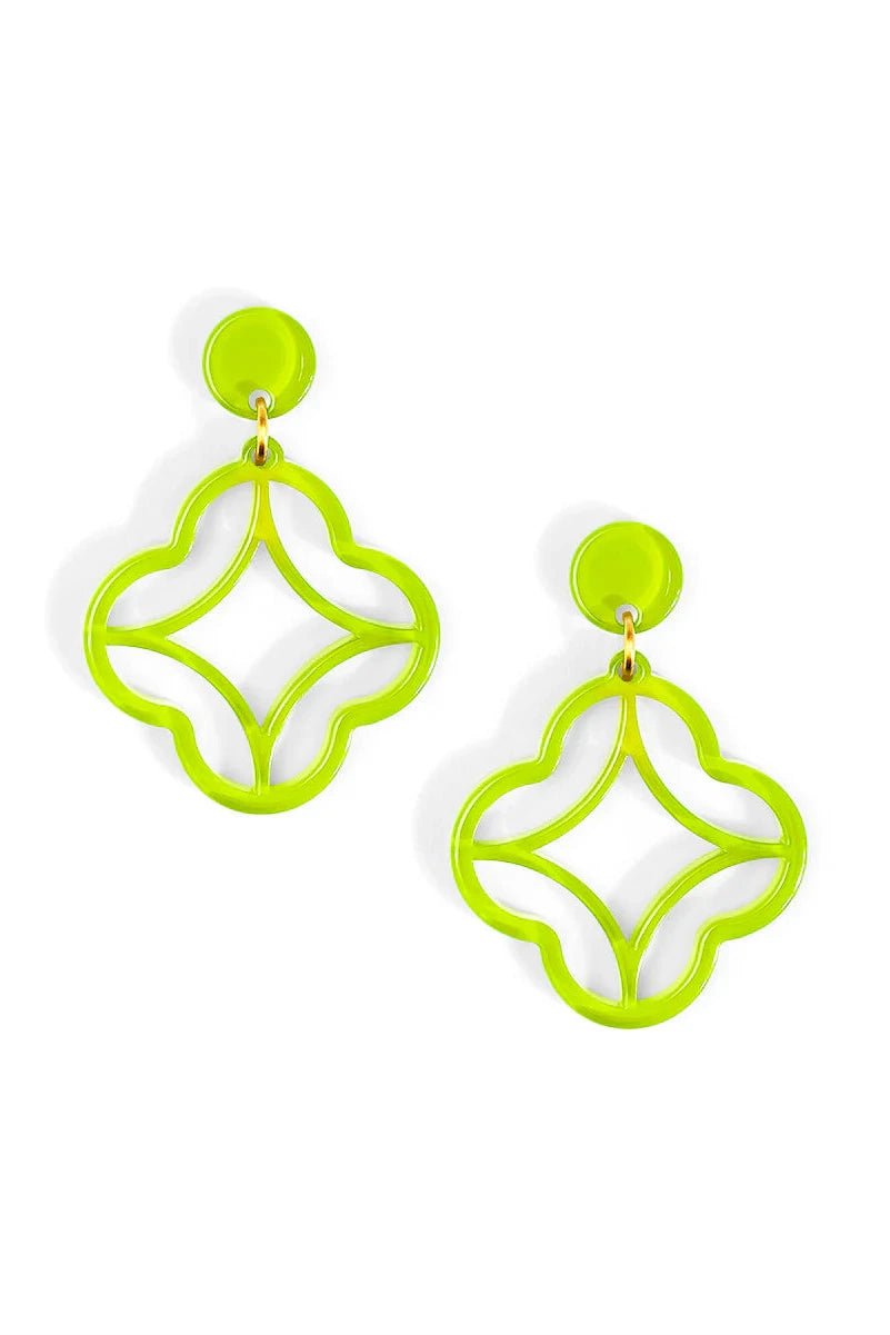 Quinn Stud Drop Earring - Lush Lemon - Women's Accessories - Zenzii - 39539371269597