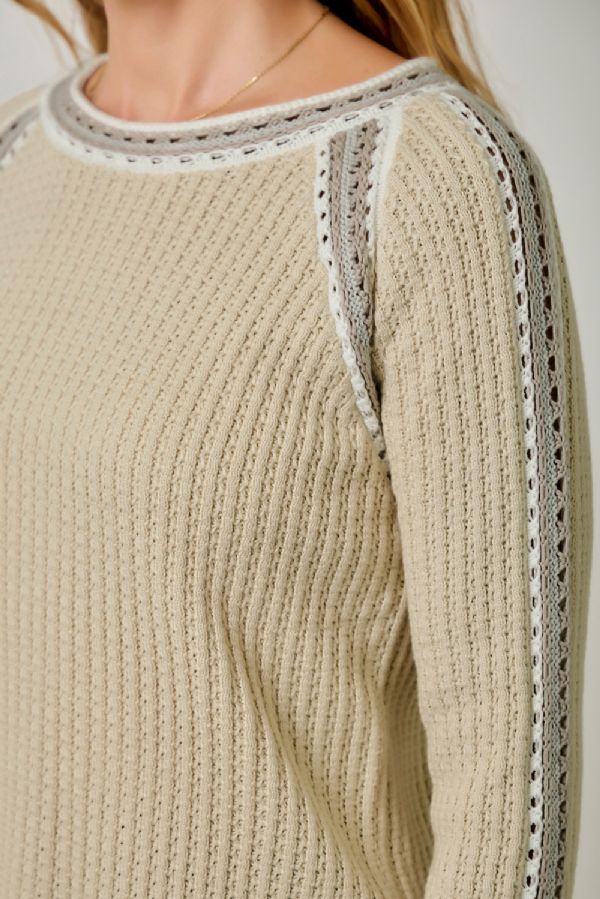 Raglan Sleeve Sweater Top - Lush Lemon - Women's Clothing - Mystree - 85988981079517