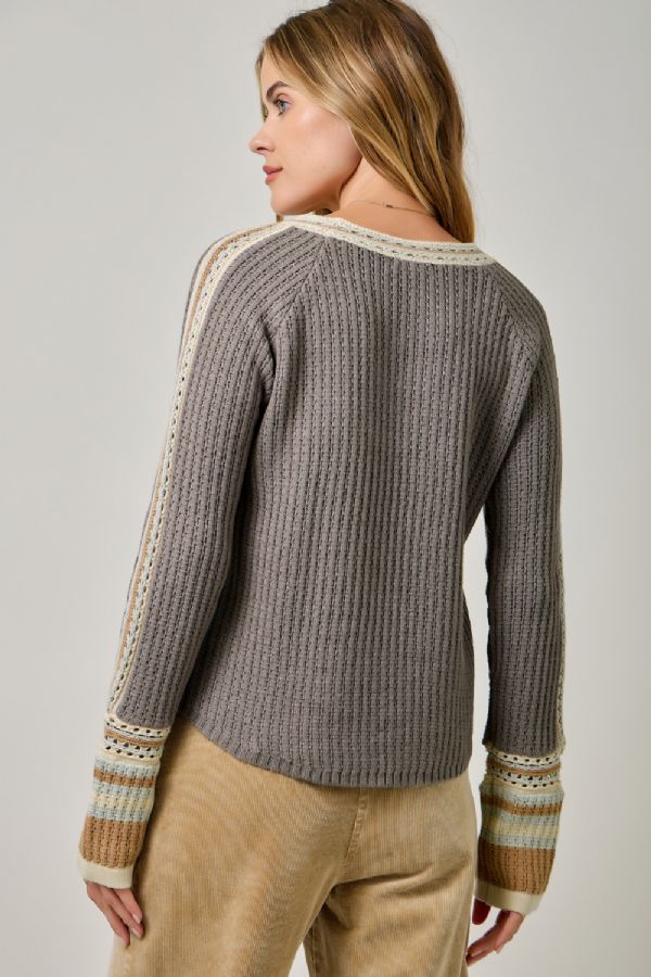 Raglan Sleeve Sweater Top - Lush Lemon - Women's Clothing - Mystree - 85988981377821