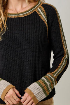 Raglan Sleeve Sweater Top - Lush Lemon - Women&