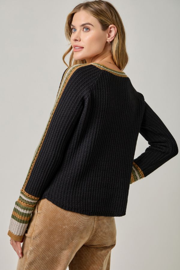 Raglan Sleeve Sweater Top - Lush Lemon - Women's Clothing - Mystree - 85988981676125