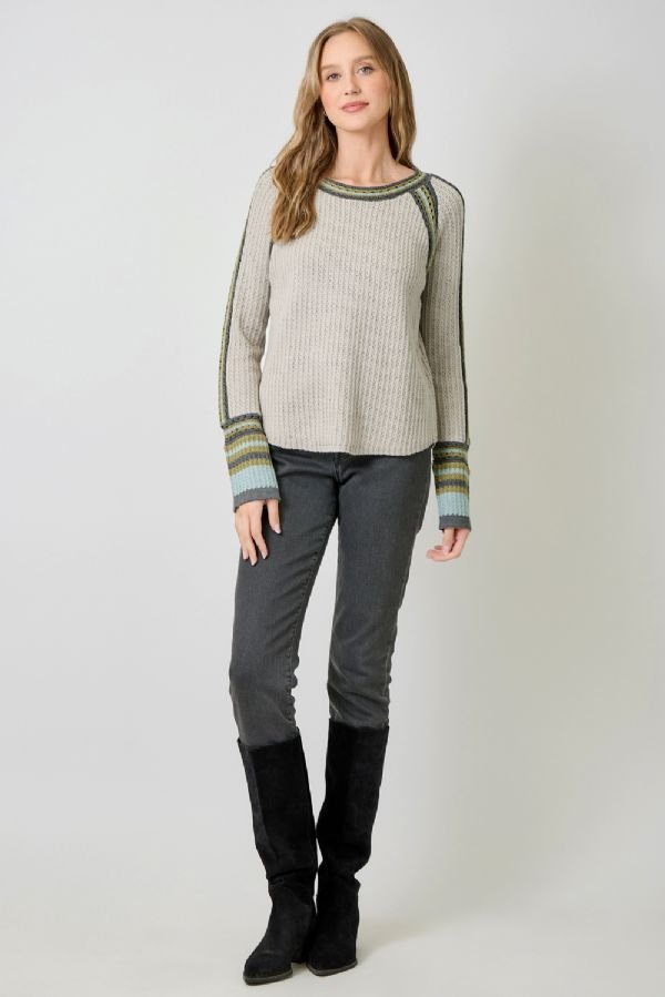 Raglan Sleeve Sweater Top - Lush Lemon - Women's Clothing - Mystree - 