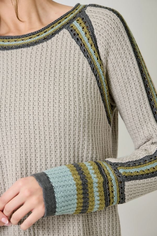 Raglan Sleeve Sweater Top - Lush Lemon - Women's Clothing - Mystree - 