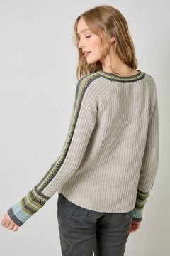 Raglan Sleeve Sweater Top - Lush Lemon - Women&
