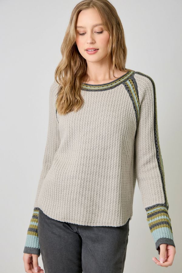 Raglan Sleeve Sweater Top - Lush Lemon - Women's Clothing - Mystree - 