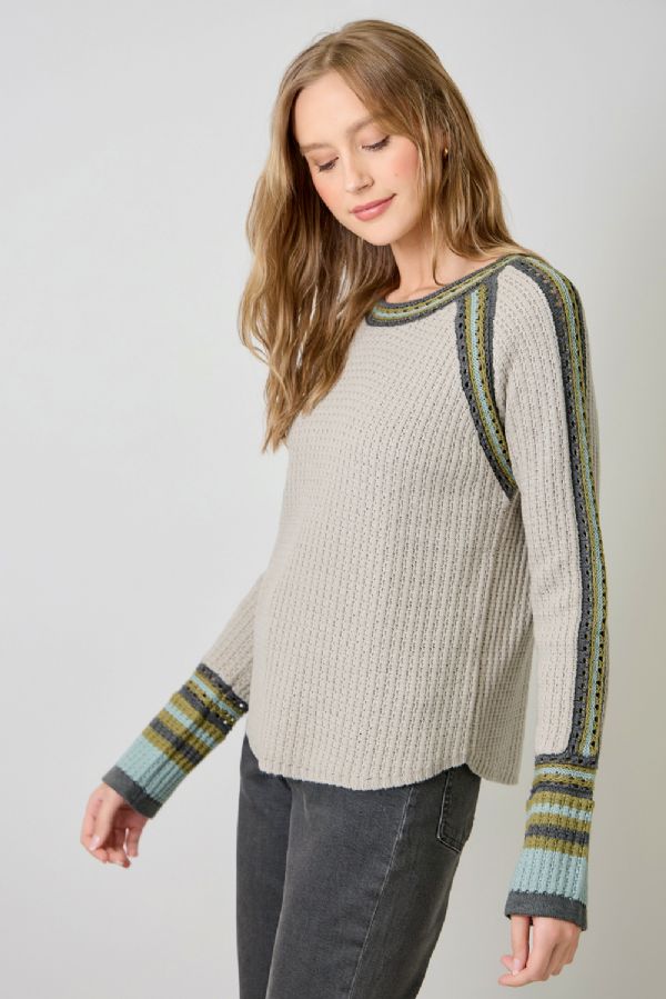 Raglan Sleeve Sweater Top - Lush Lemon - Women's Clothing - Mystree - 