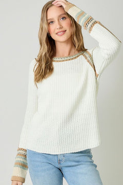 Raglan Sleeve Sweater Top - Lush Lemon - Women&