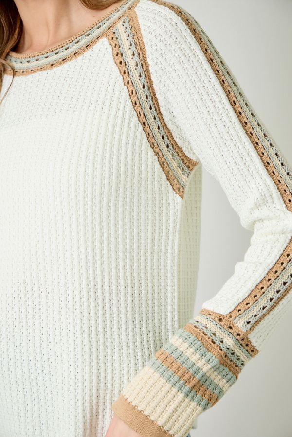 Raglan Sleeve Sweater Top - Lush Lemon - Women's Clothing - Mystree - 