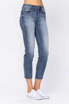 Raw Hem High Waist Relaxed Fit Jeans - Lush Lemon - Women&