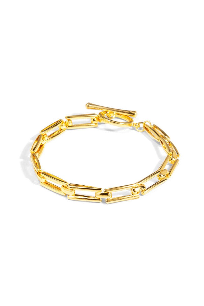 Rectangle Chain Toggle Bracelet - Lush Lemon - Women's Accessories - Rho - 13705131024125