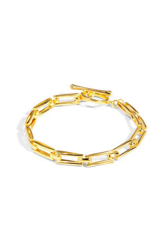 Rectangle Chain Toggle Bracelet - Lush Lemon - Women&
