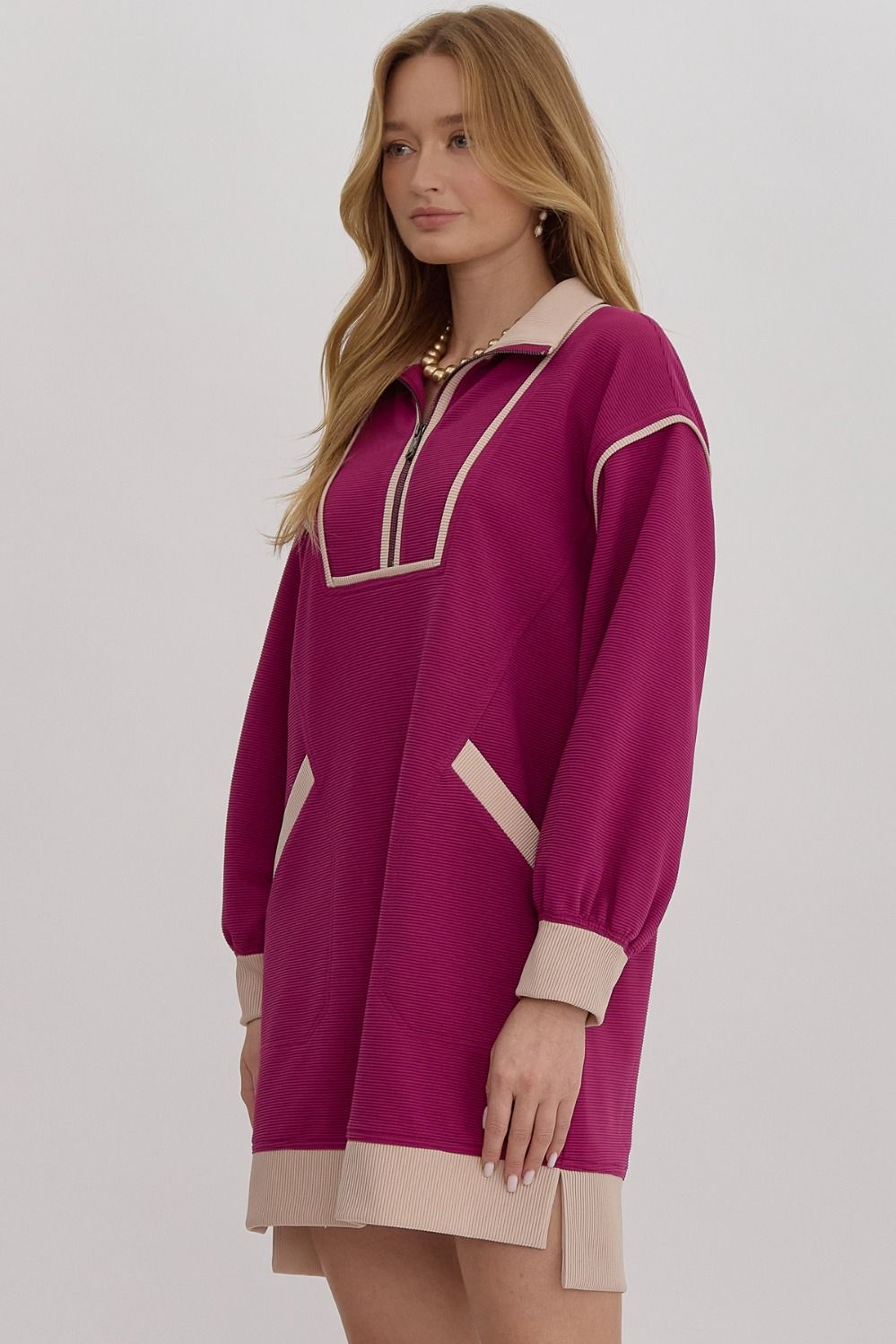 ribbed zip up dress Rosetta Getty Ribbed Wool Turtleneck Maxi Dress