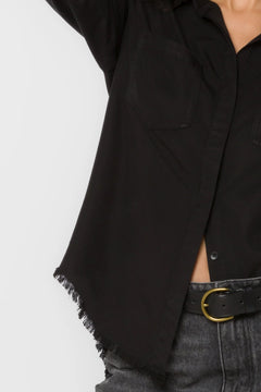 Riley Frayed Button - Up Shirt - Lush Lemon - Women&