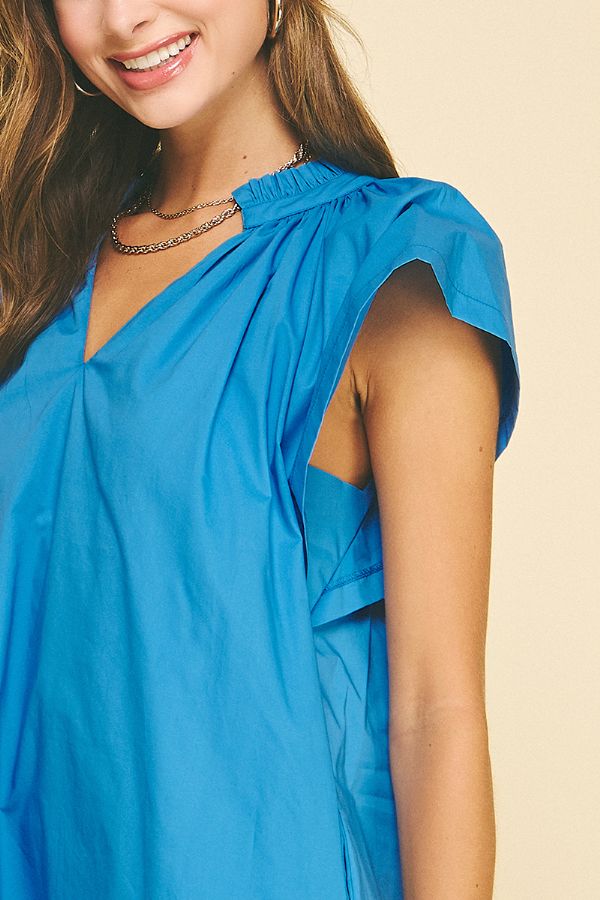 Ruffle Detailed Tunic Mini Dress - Lush Lemon - Women's Clothing - Pinch - 96069241022941