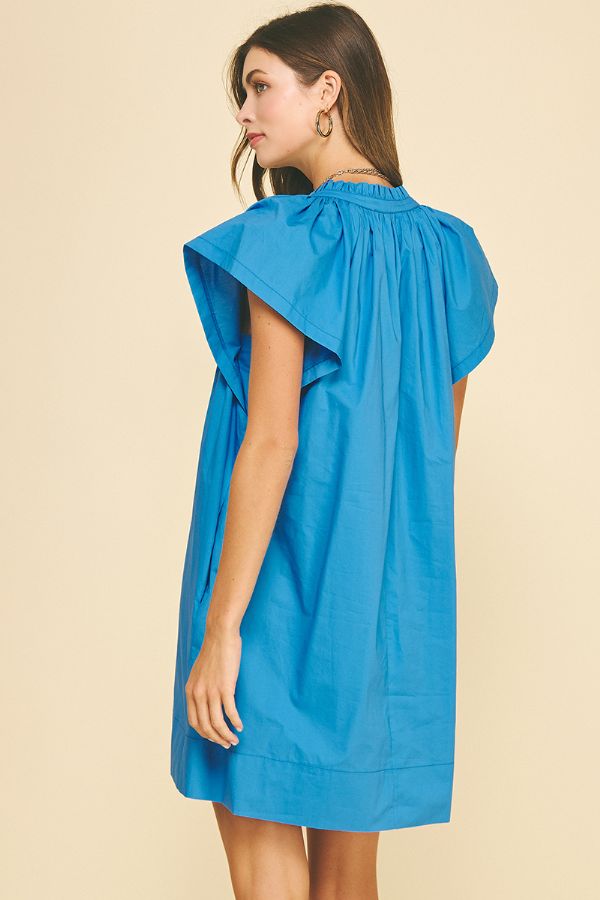 Ruffle Detailed Tunic Mini Dress - Lush Lemon - Women's Clothing - Pinch - 96069241022941