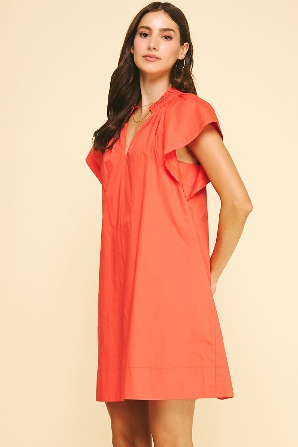 Ruffle Detailed Tunic Mini Dress - Lush Lemon - Women's Clothing - Pinch - 96069241022941