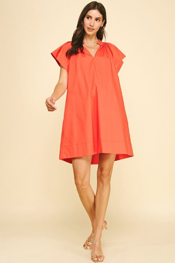 Ruffle Detailed Tunic Mini Dress - Lush Lemon - Women's Clothing - Pinch - 96069241321245
