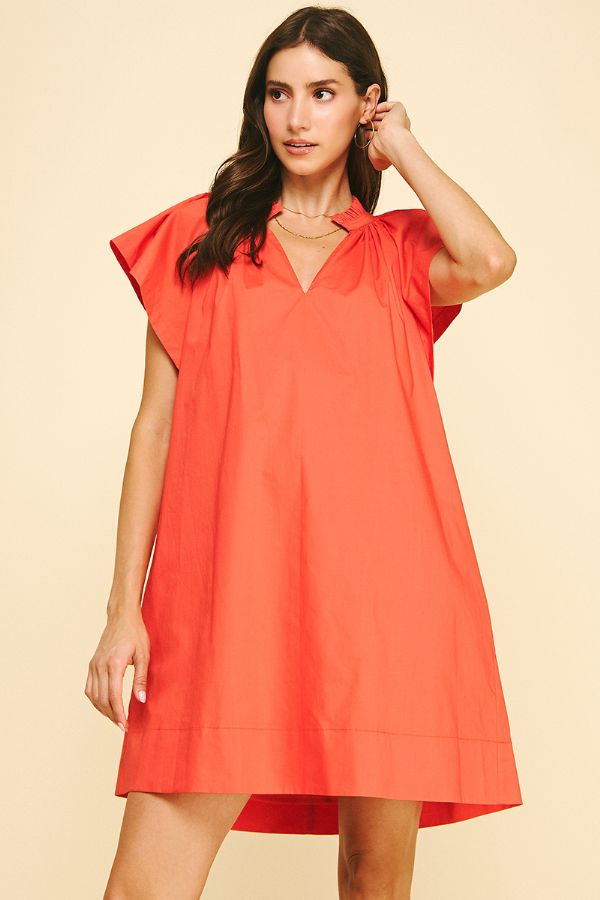 Ruffle Detailed Tunic Mini Dress - Lush Lemon - Women's Clothing - Pinch - 96069241321245