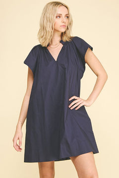 Ruffle Detailed Tunic Mini Dress - Lush Lemon - Women&