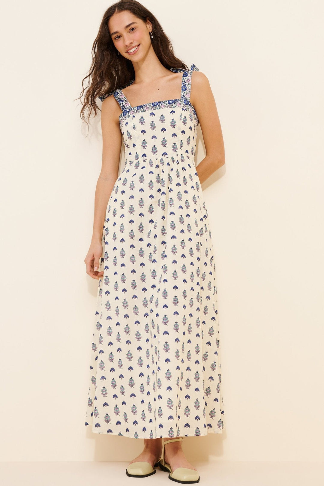 Santa Barbara Bluebell Dress - Lush Lemon - Women's Clothing - Bila 77 - 44091371022493