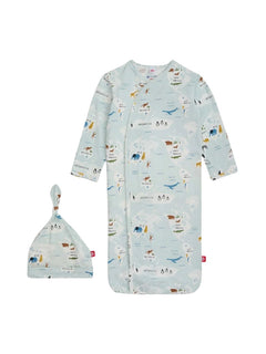 Sea the World Modal Magnetic Gown + Hat Set - Lush Lemon - Children&