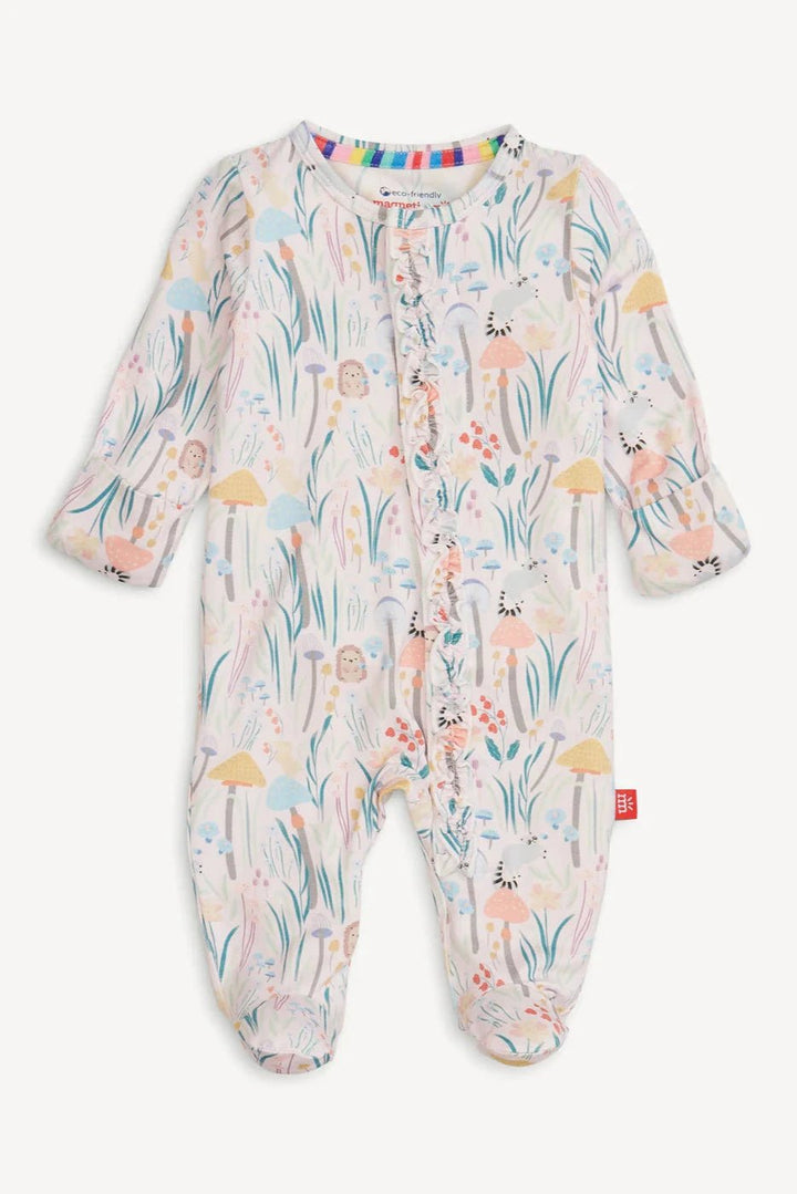 Shrooms & Bloom Modal Magnetic Footie - Lush Lemon - Children's Clothing - Magnetic Me - 840405254208