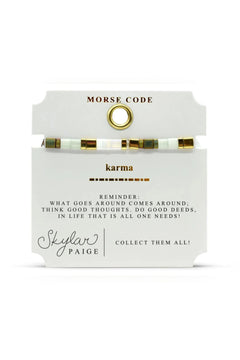Skylar Paige Morse Code Bracelet - Lush Lemon - Women&