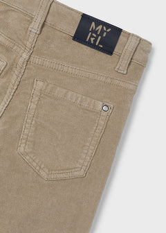 Slim Fit Corduroy Pants - Lush Lemon - Children&