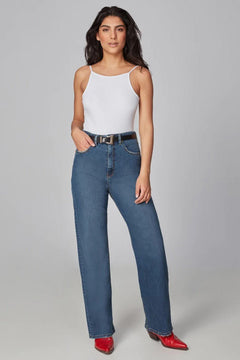Stevie High Rise Loose Jeans Blue - Lush Lemon - Women&