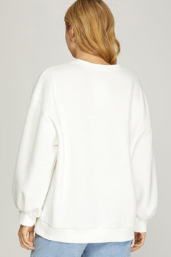 Tiger Sequin Knit Top W/Brushed Inside - Lush Lemon - Women&