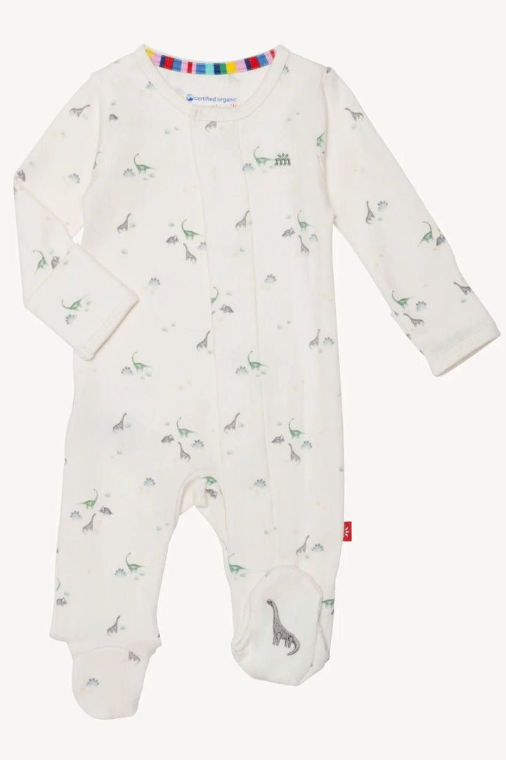 Tiny Diny Organic Cotton Magnetic Footie - Lush Lemon - Children's Clothing - Magnetic Me - 840405209703