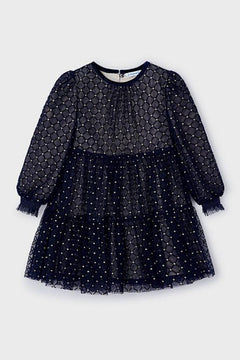 Tulle Printed Dres - Lush Lemon - Children&