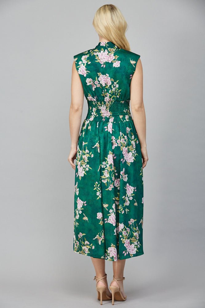 Vintage Floral Zip Front Dress - Lush Lemon - Women's Clothing - Fate By LFD - 15813651094877