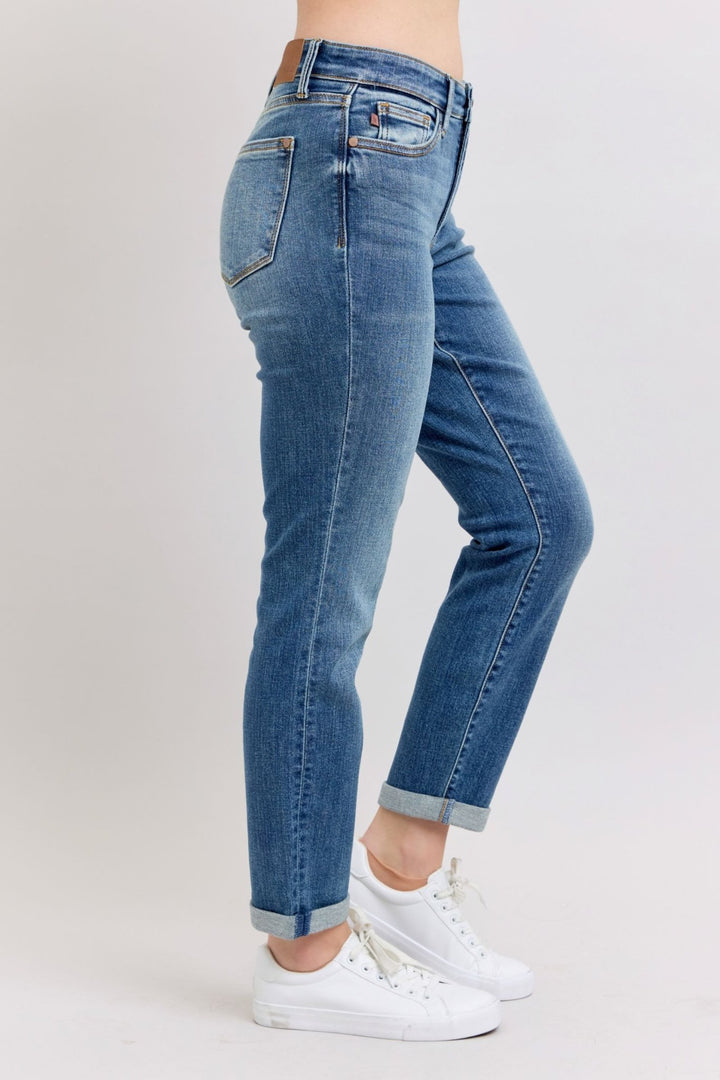 Vintage Wash Boyfriend Jeans - Lush Lemon - Women's Clothing - Judy Blue - 56722411826109