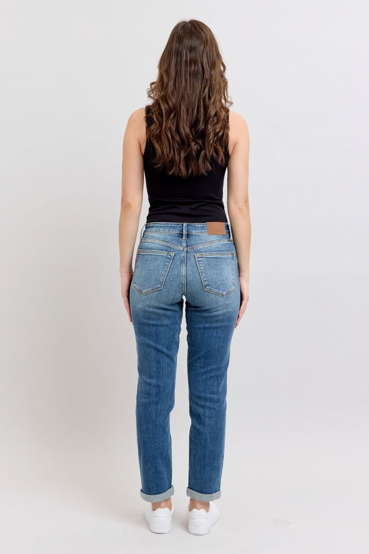 Vintage Wash Boyfriend Jeans - Lush Lemon - Women's Clothing - Judy Blue - 56722411826109